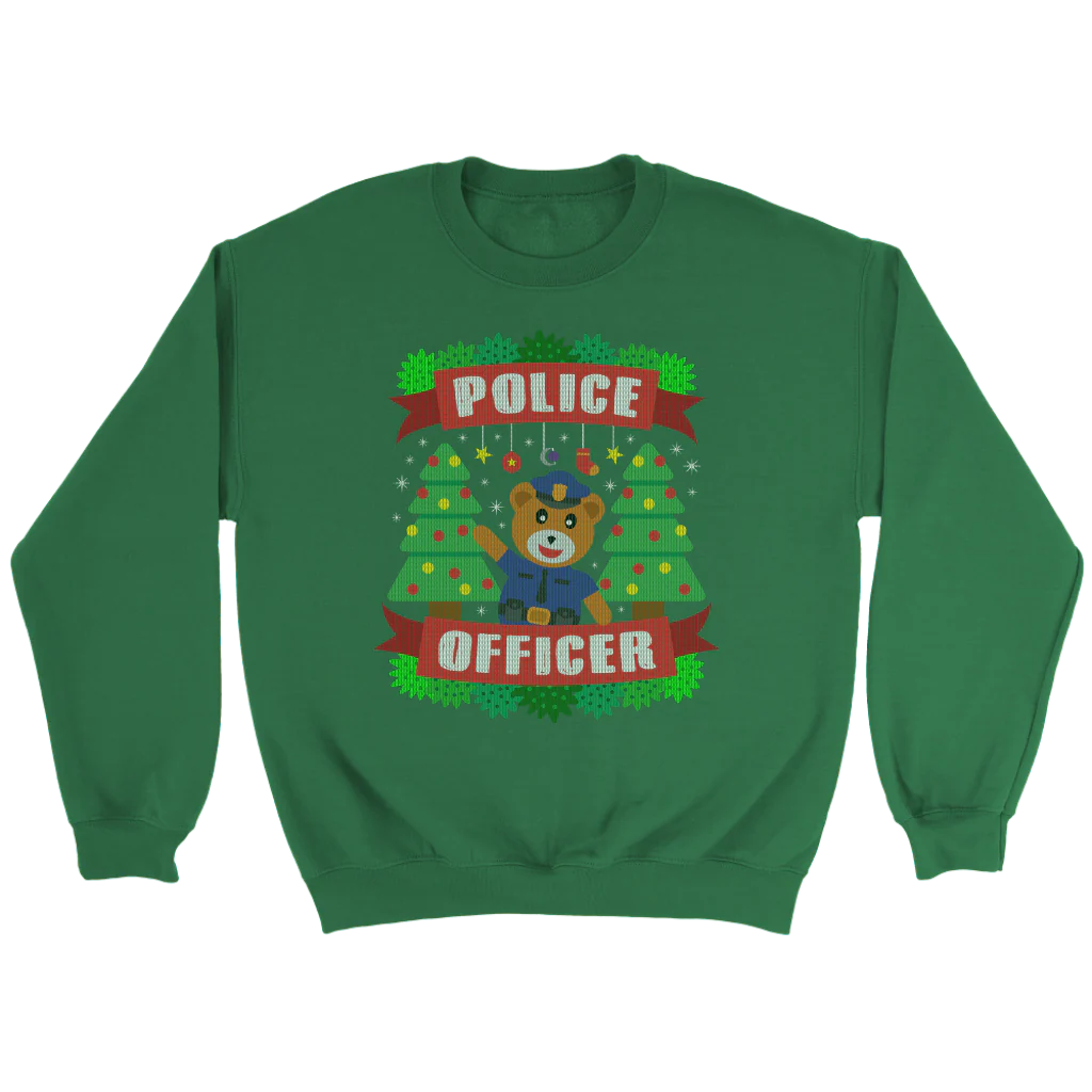 Police Officer Bear Ugly Christmas Shirts & Sweaters - Image 14