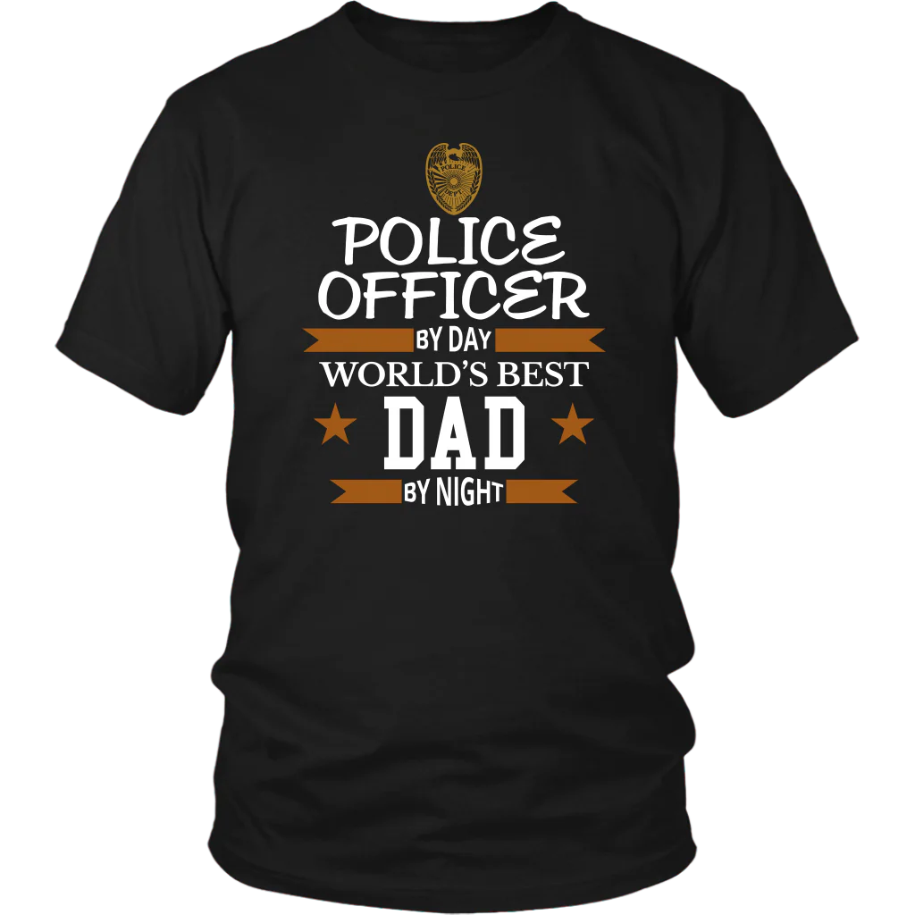 Police Officer By Day World's Best Dad By Night Shirt and Hoodie - Image 3