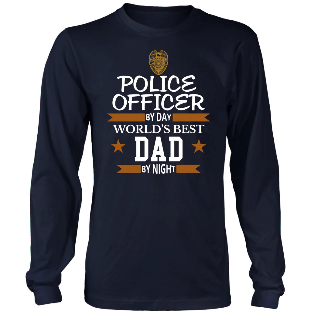Police Officer By Day World's Best Dad By Night Shirt and Hoodie - Image 4