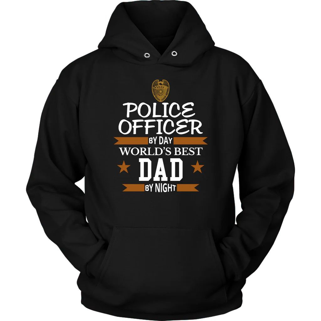 Police Officer By Day World's Best Dad By Night Shirt and Hoodie - Image 7