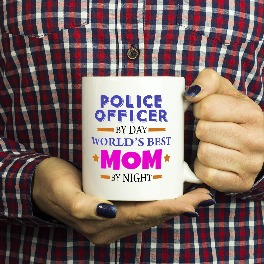 Police Officer By Day Worlds Best Dad, Mom, Son Mug - Image 4