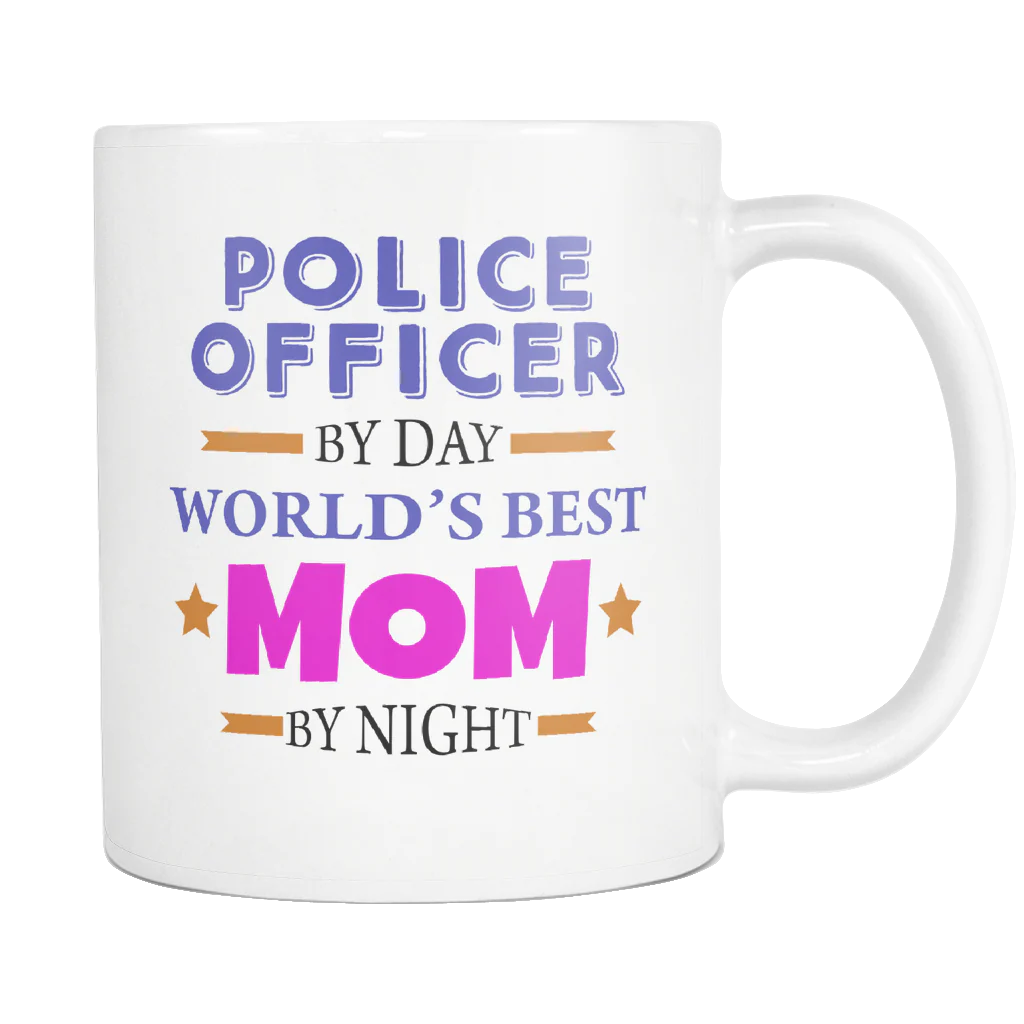 Police Officer By Day Worlds Best Dad, Mom, Son Mug - Image 5