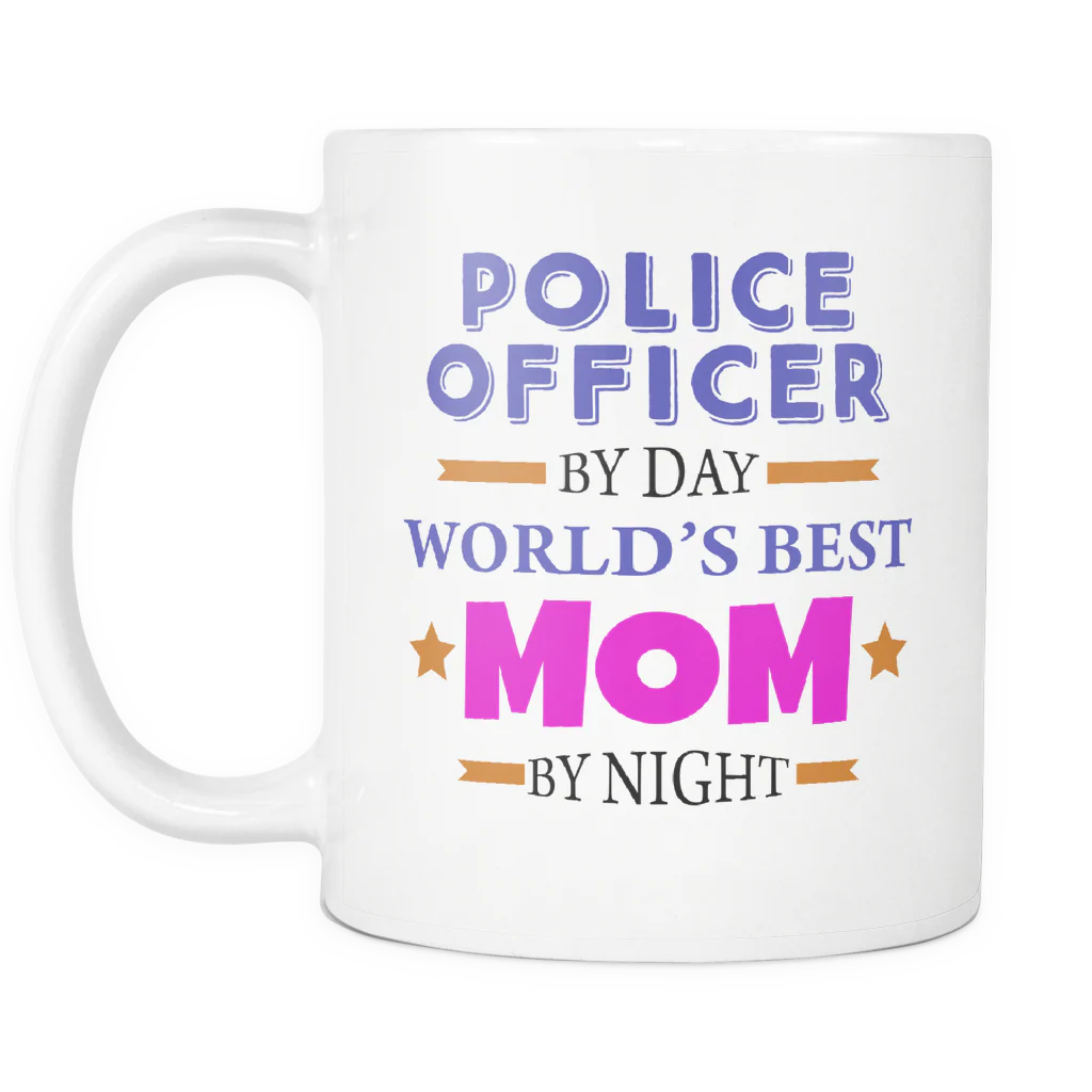 Police Officer By Day Worlds Best Dad, Mom, Son Mug - Image 6