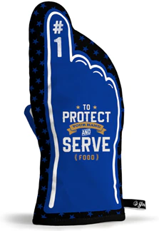 Police Protect and Serve Oven Mitt - includes 1 right handed oven mitt only - Image 2