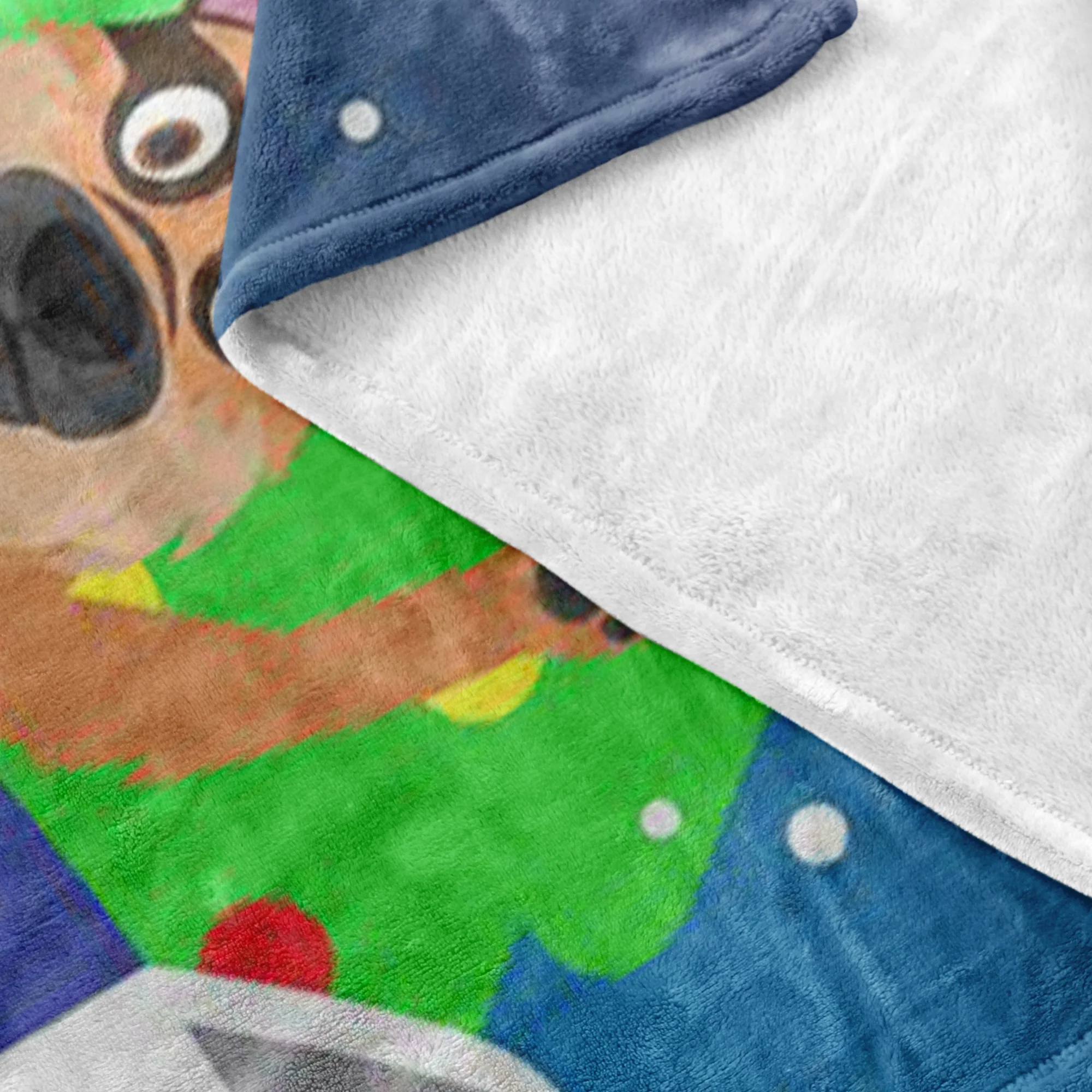 Police Santa Reindeer Christmas Blanket - Image 4