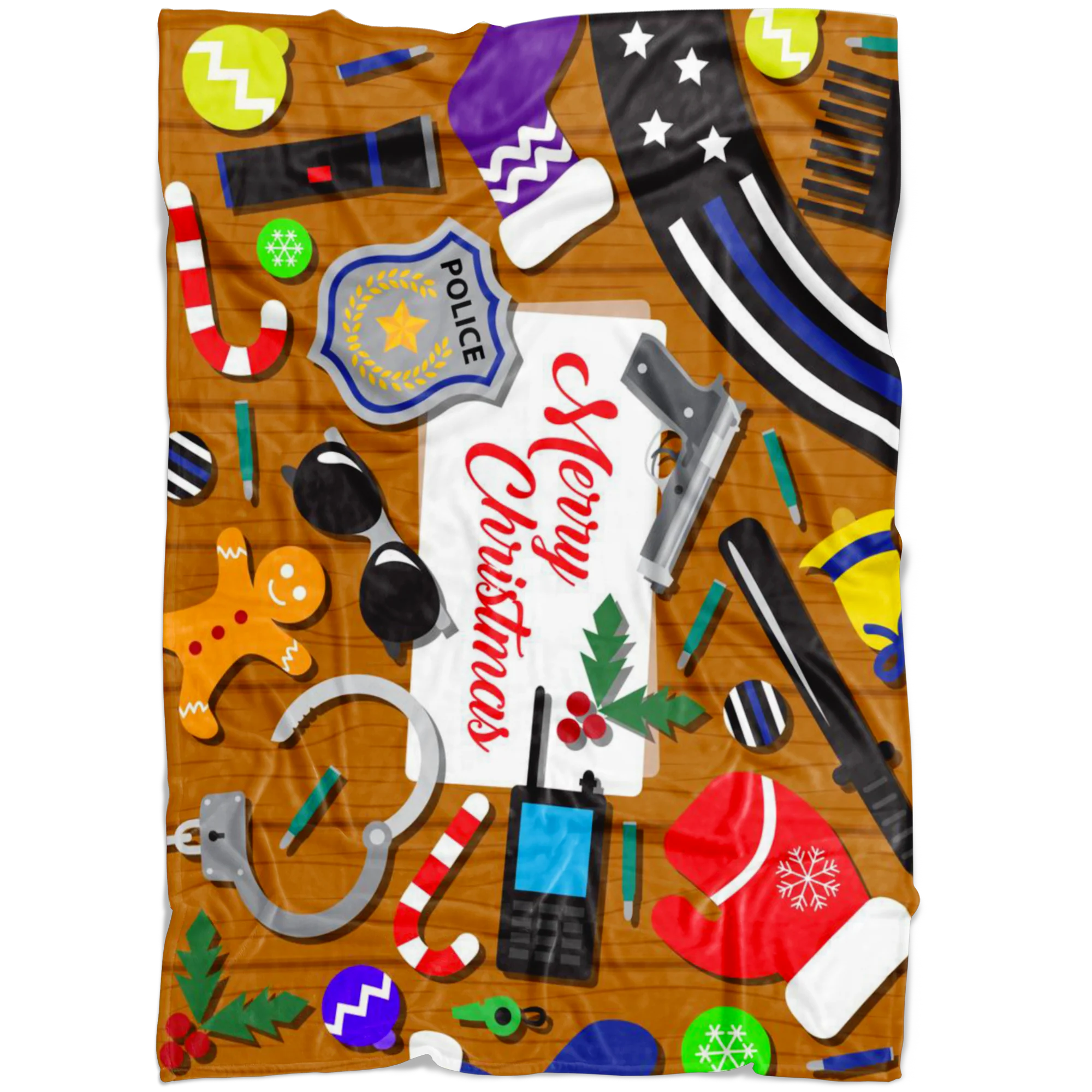 Police Tools Christmas Blanket