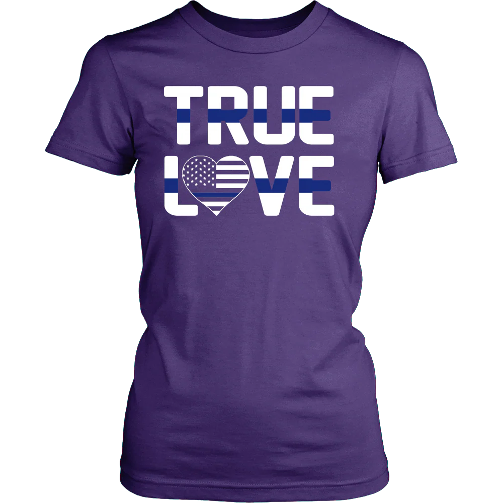Thin Blue Line Police True Love - Shirt - Image 11