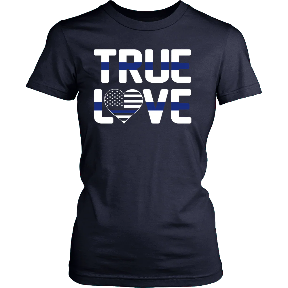 Thin Blue Line Police True Love - Shirt - Image 12
