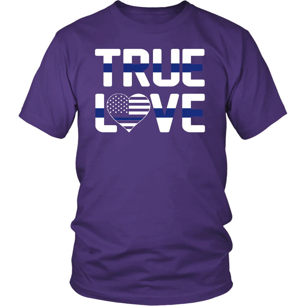 Thin Blue Line Police True Love - Shirt - Image 2