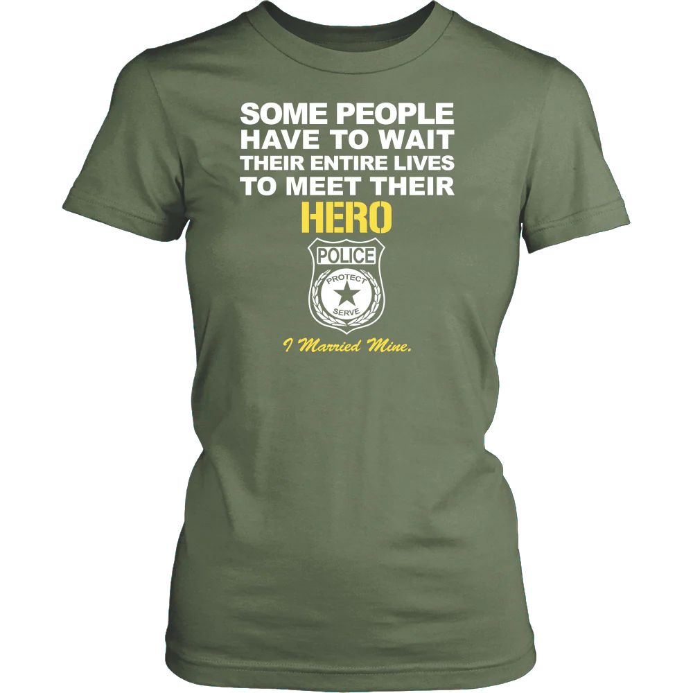 Police Wife - I Married My Hero Shirt - Image 3