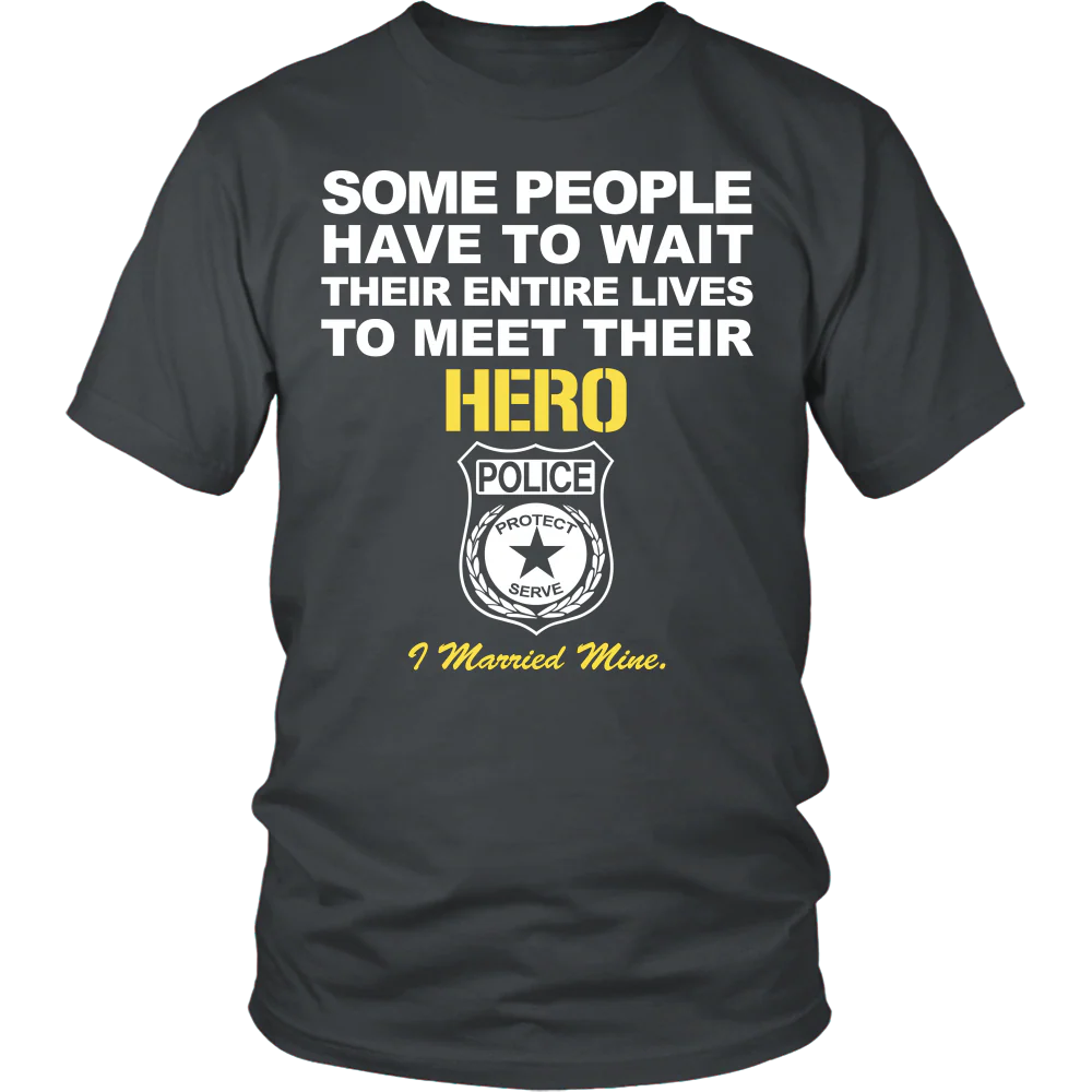 Police Wife - I Married My Hero Shirt - Image 5