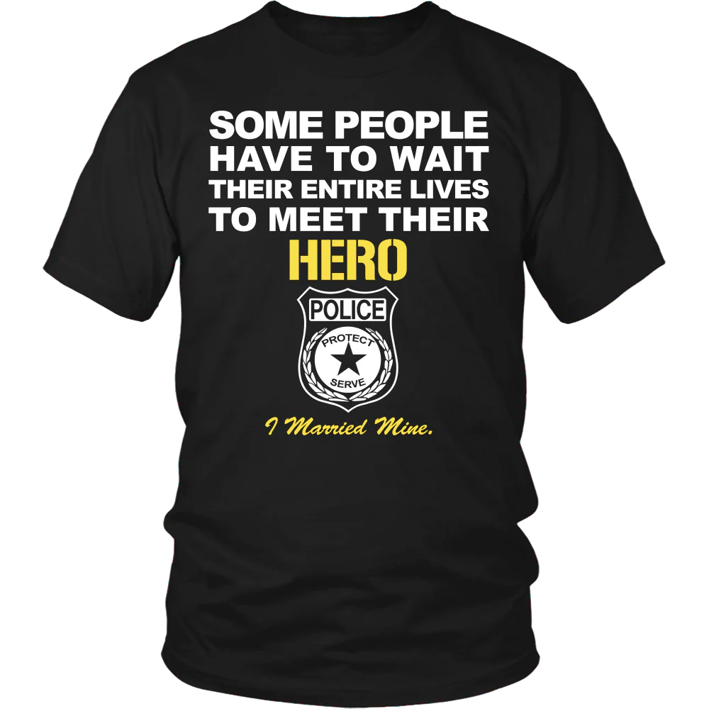 Police Wife - I Married My Hero Shirt - Image 6