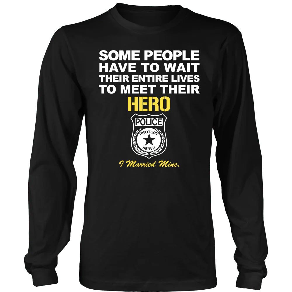 Police Wife - I Married My Hero Shirt - Image 8