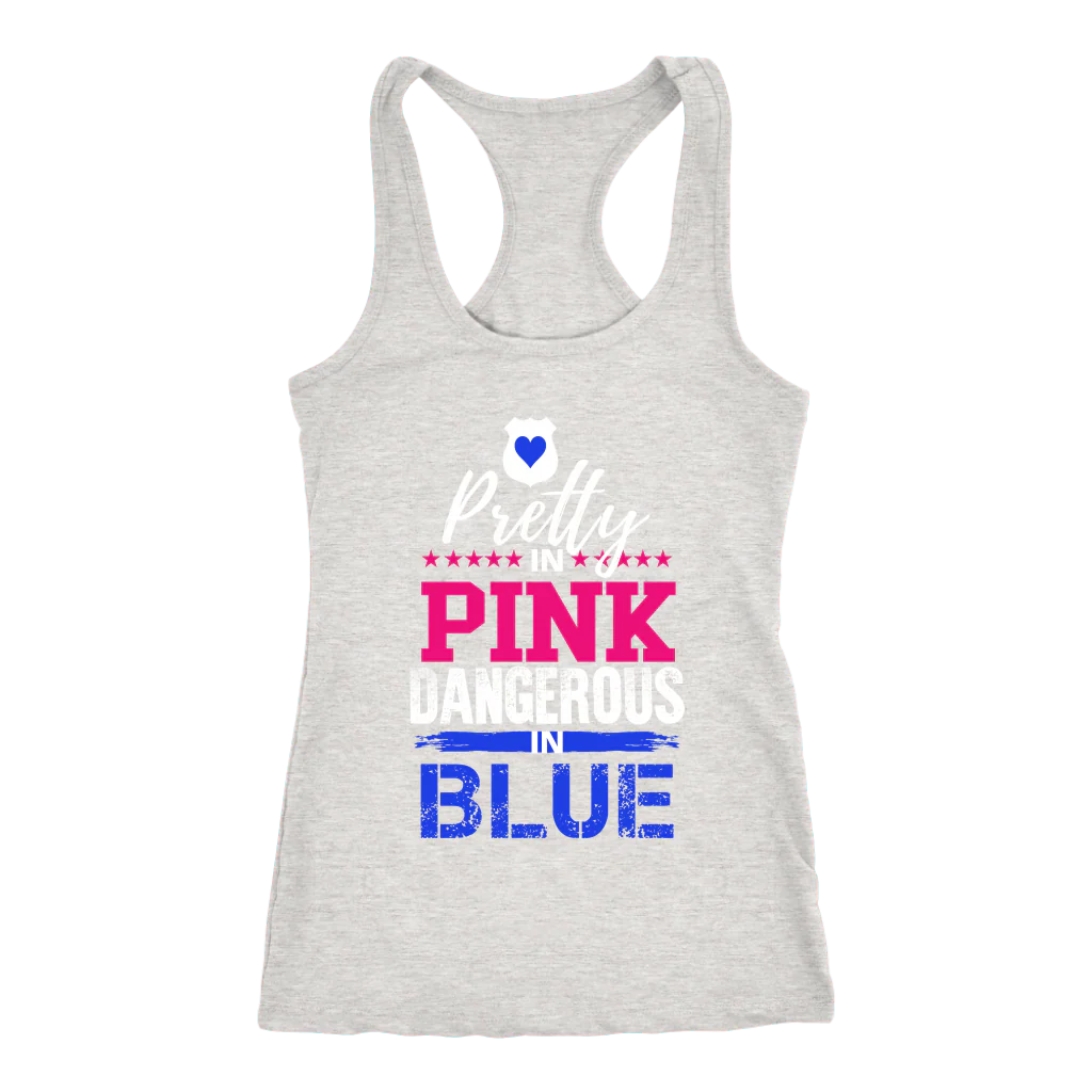 Women's Pretty in Pink, Dangerous in Blue Tank Tops - Image 3