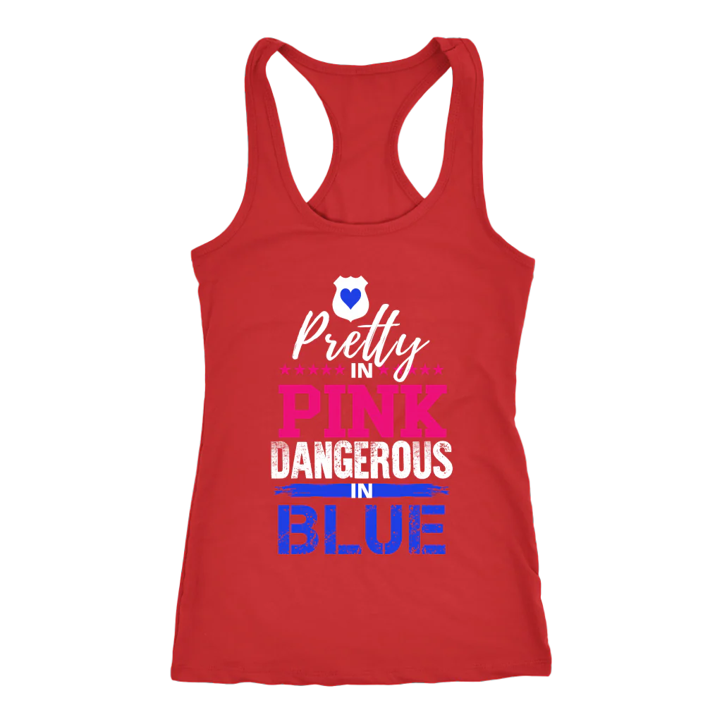 Women's Pretty in Pink, Dangerous in Blue Tank Tops - Image 4