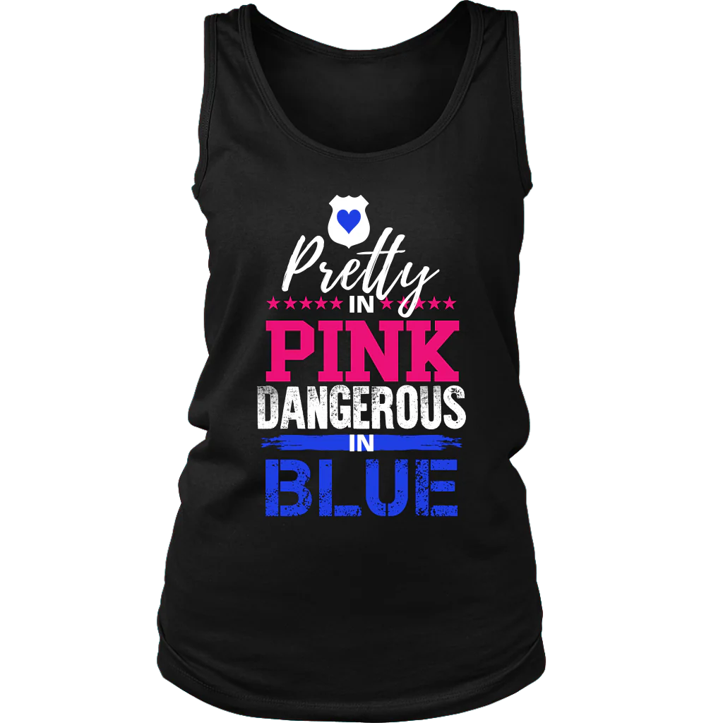 Women's Pretty in Pink, Dangerous in Blue Tank Tops - Image 7