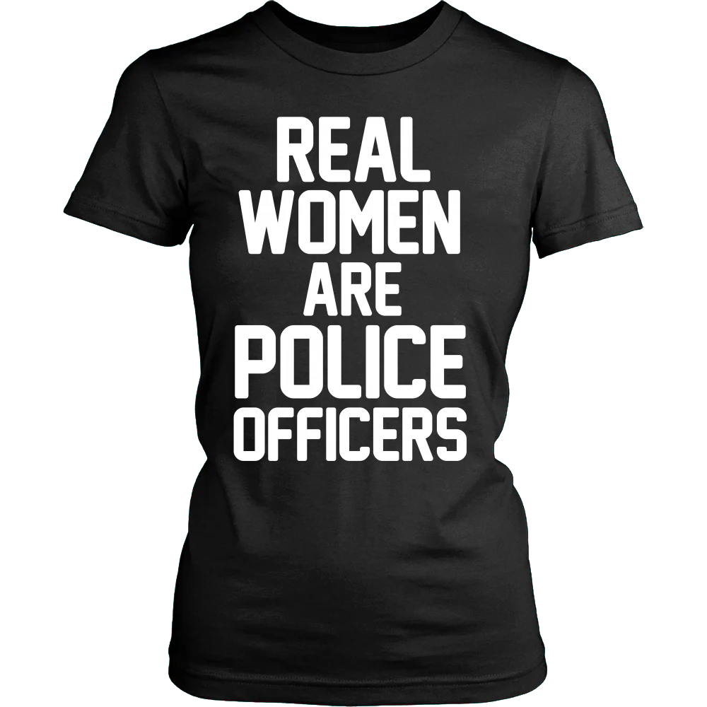 Real Women ARE Police Officers Shirt - Image 10