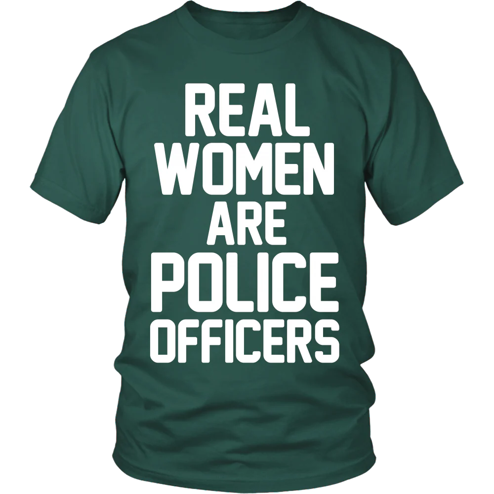 Real Women ARE Police Officers Shirt - Image 2