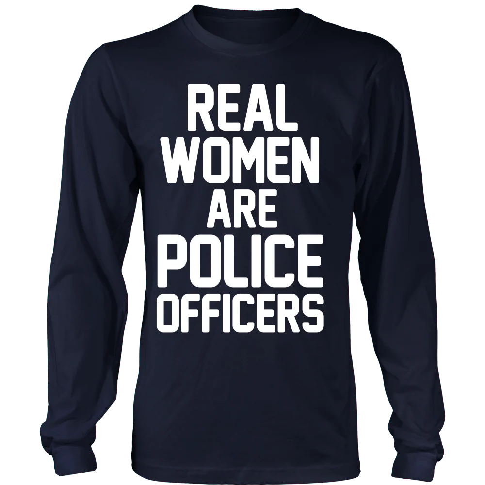 Real Women ARE Police Officers Shirt - Image 4