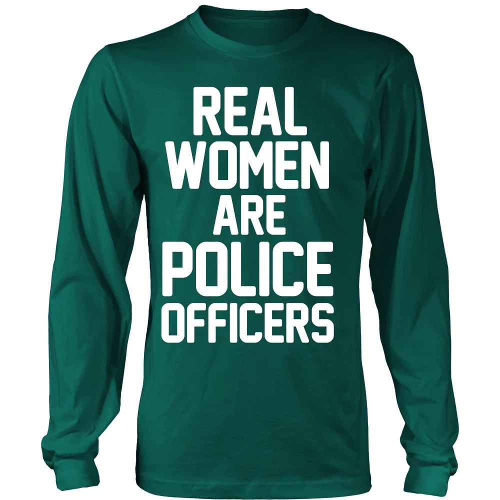 Real Women ARE Police Officers Shirt - Image 5