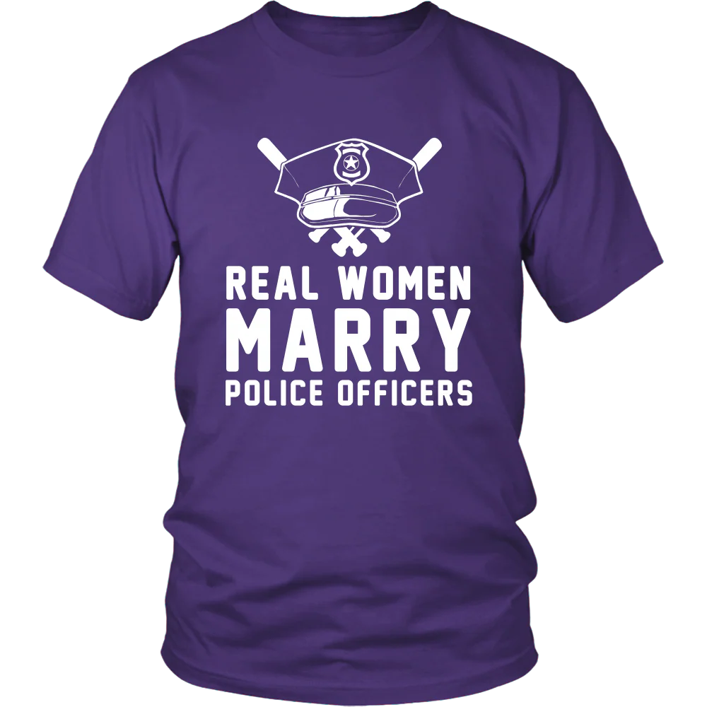 Real Women Marry Police Officers Shirt - Image 3