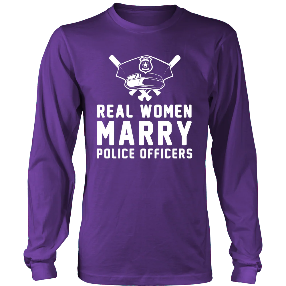 Real Women Marry Police Officers Shirt - Image 4