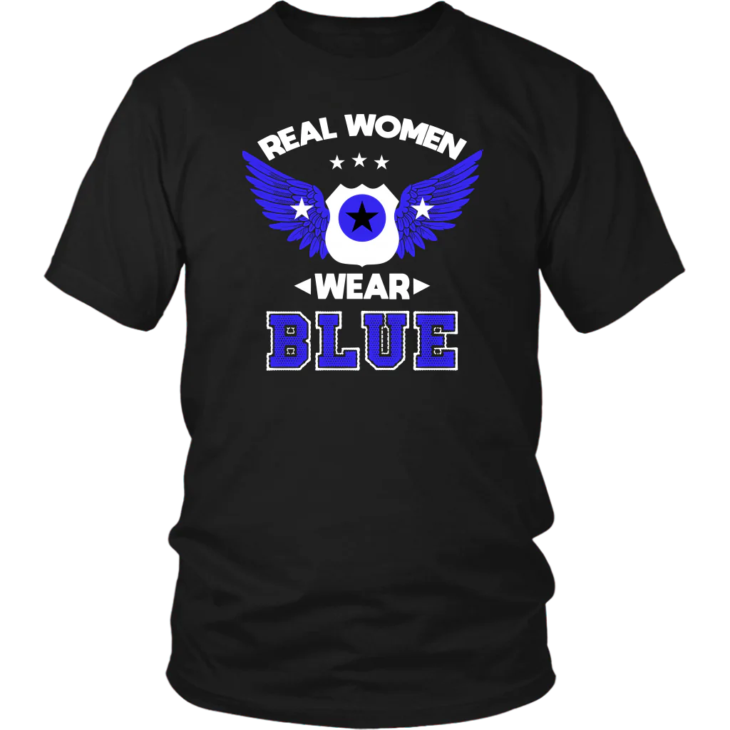 Real Women Wear Blue shirts and hoodies