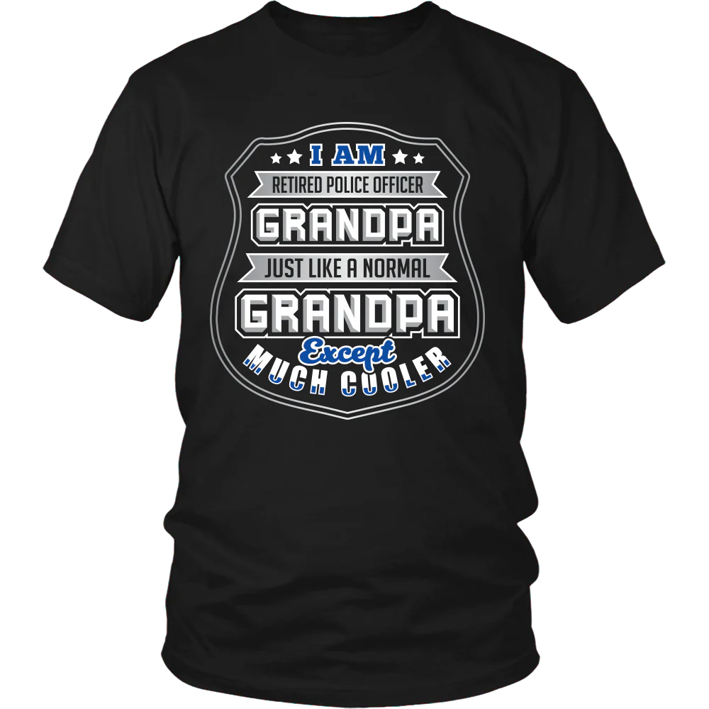 Retired Police Grandpa - Shirt - Image 3