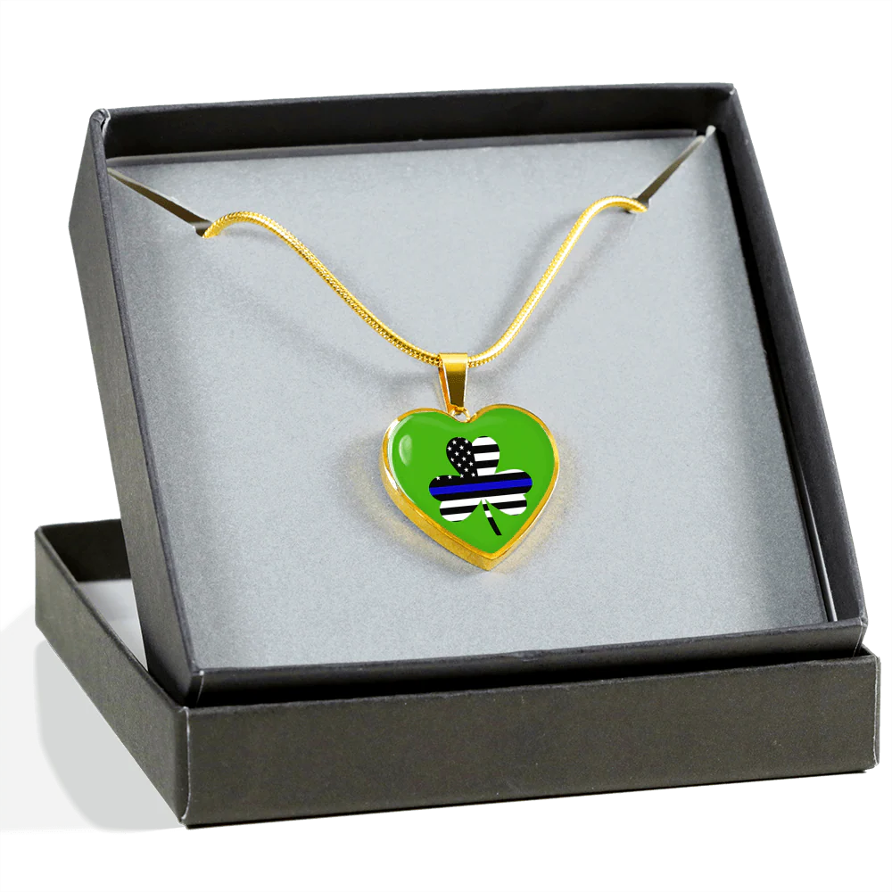 Shamrock Irish Thin Blue Line Flag Necklace or Bangle - Image 4