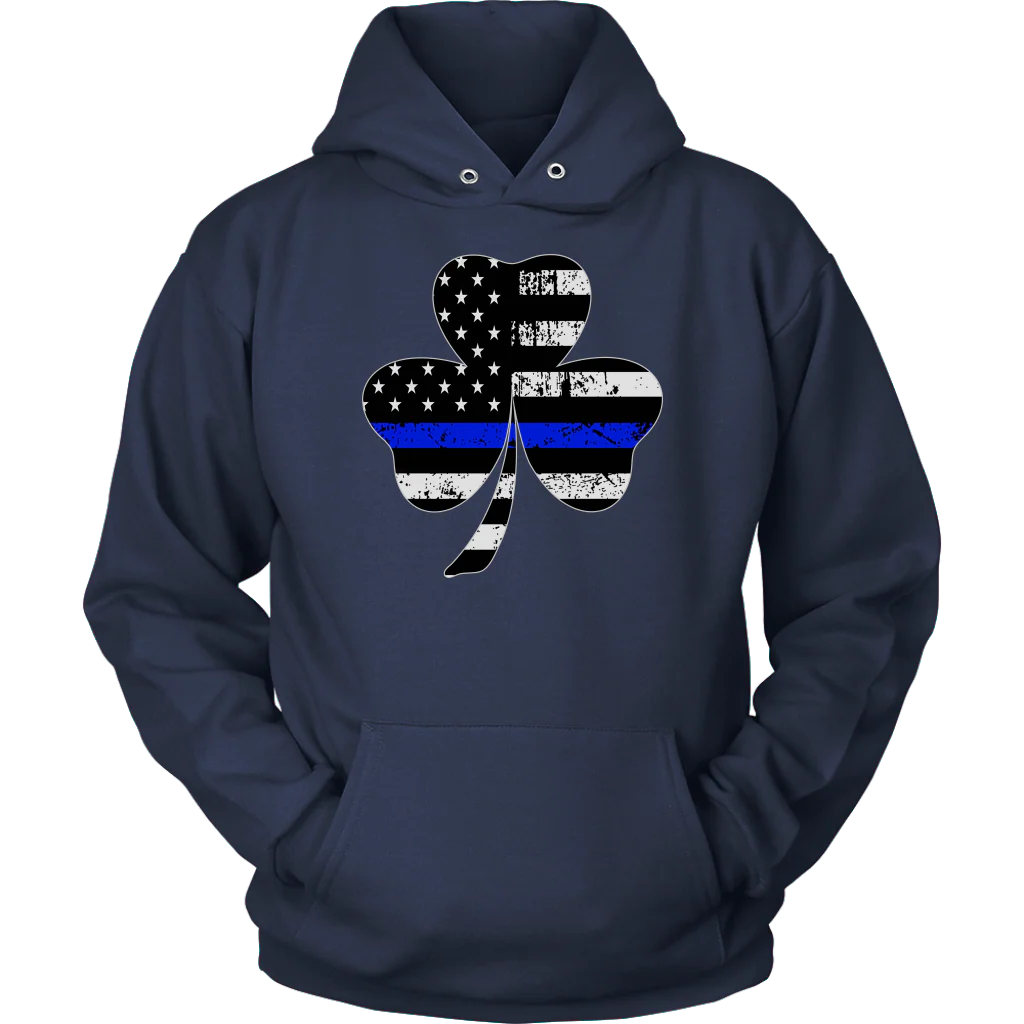 Shamrock Thin Blue Line Flag Shirt - Image 10