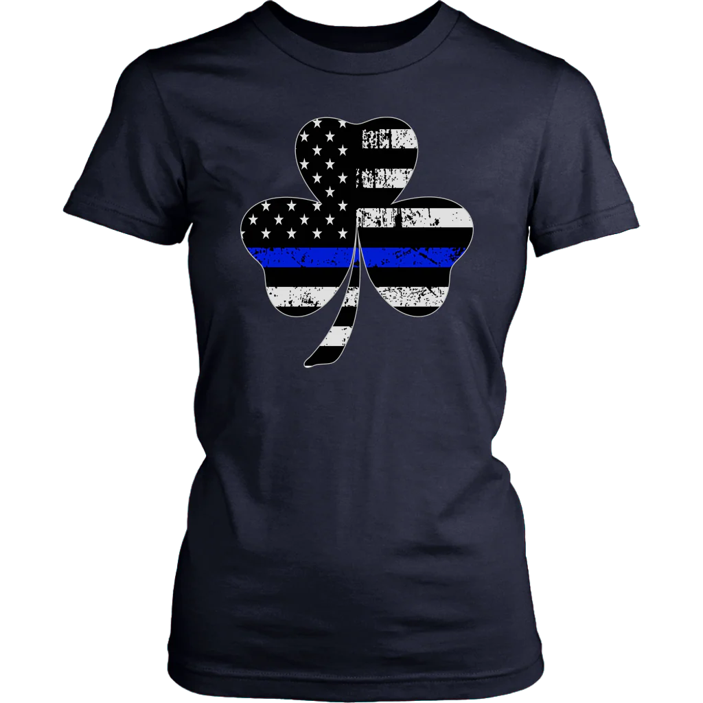 Shamrock Thin Blue Line Flag Shirt - Image 13