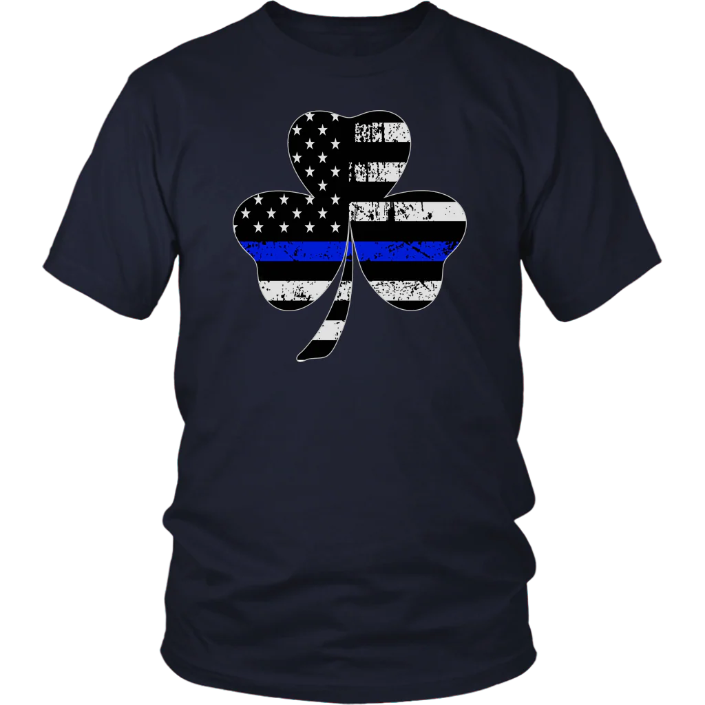 Shamrock Thin Blue Line Flag Shirt - Image 2
