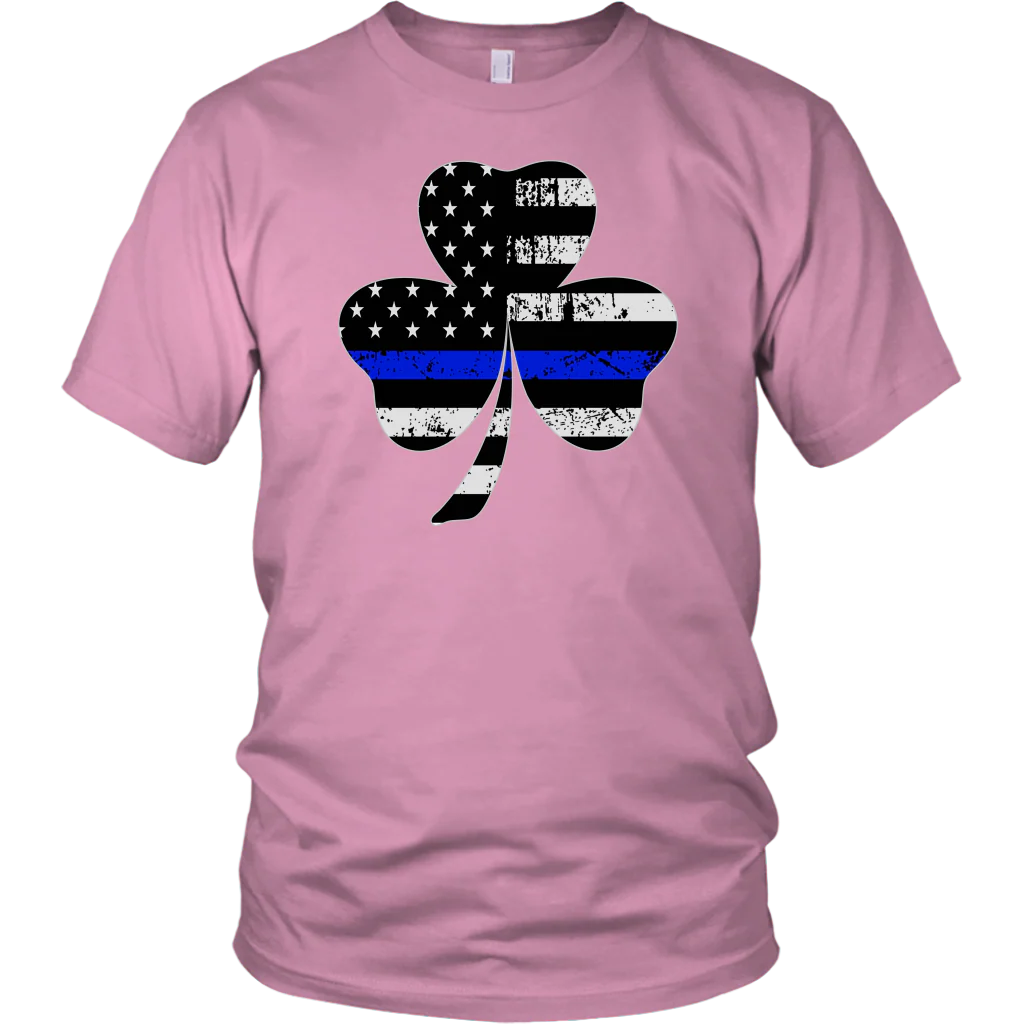Shamrock Thin Blue Line Flag Shirt - Image 4