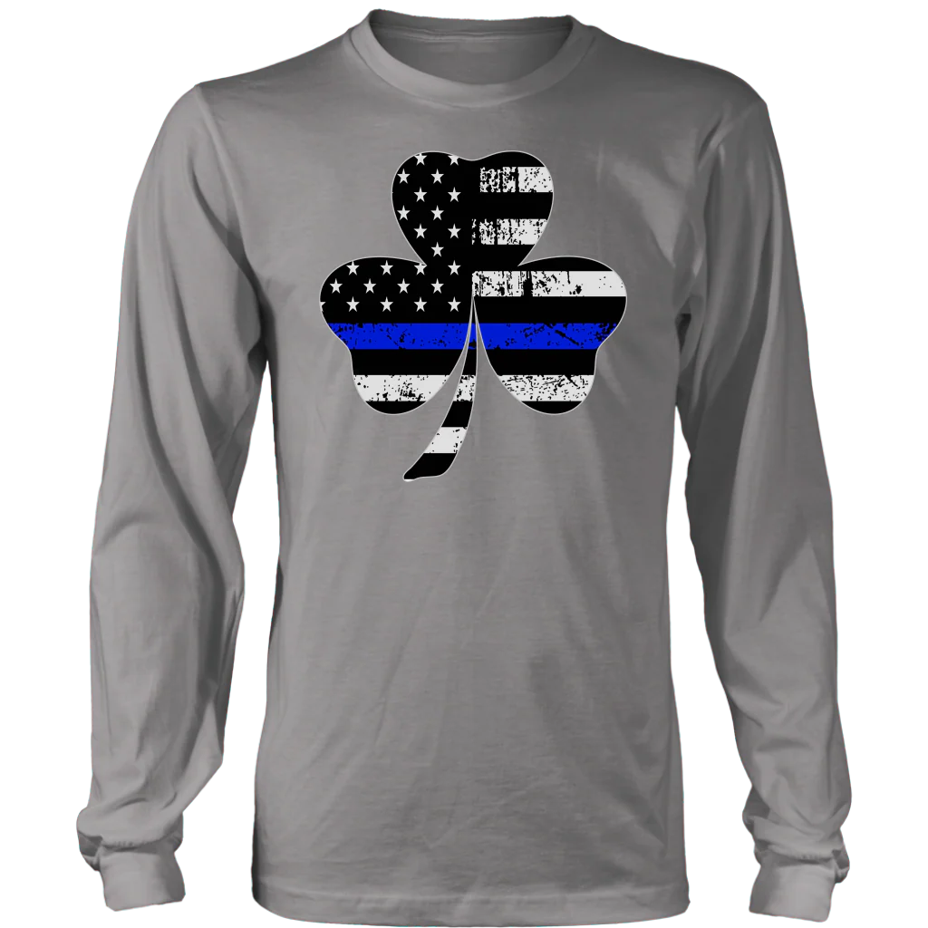 Shamrock Thin Blue Line Flag Shirt - Image 7
