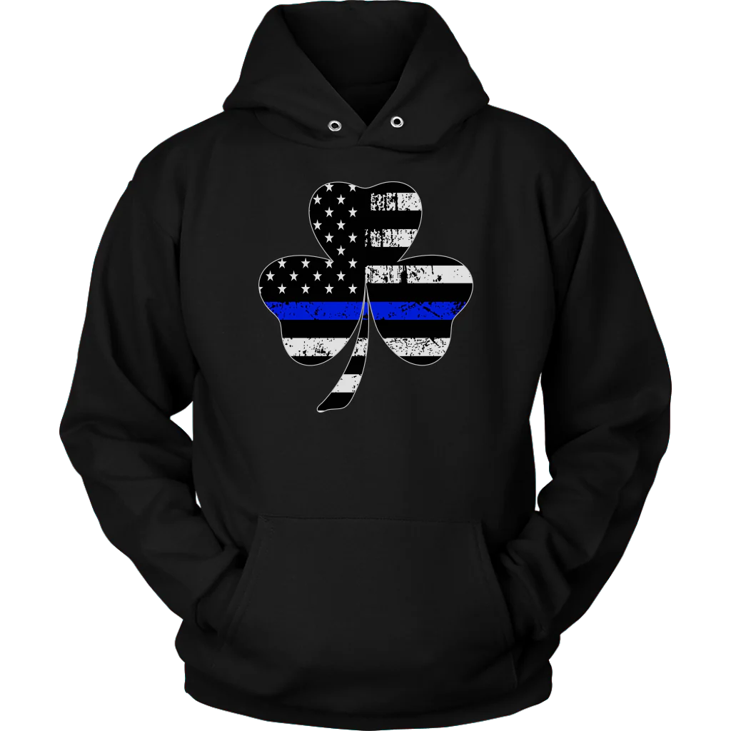 Shamrock Thin Blue Line Flag Shirt - Image 8