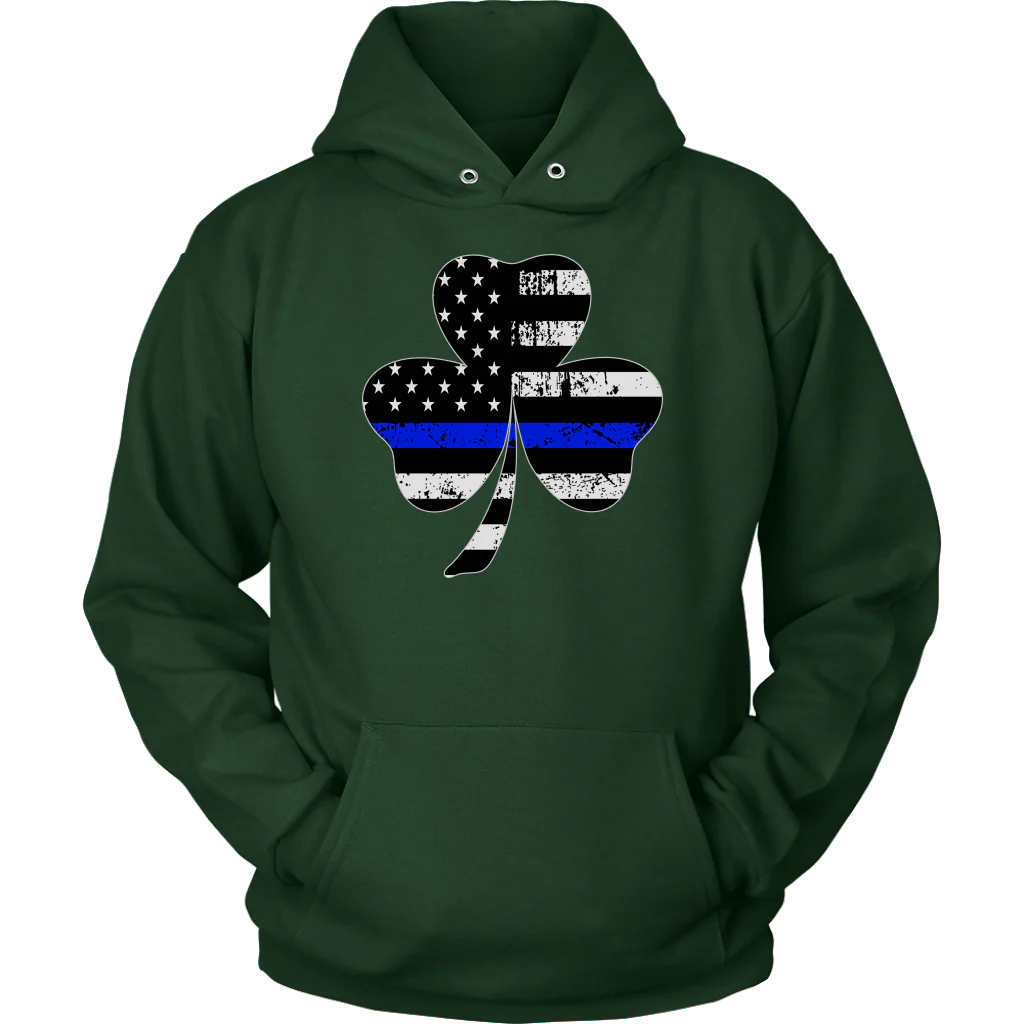 Shamrock Thin Blue Line Flag Shirt - Image 9