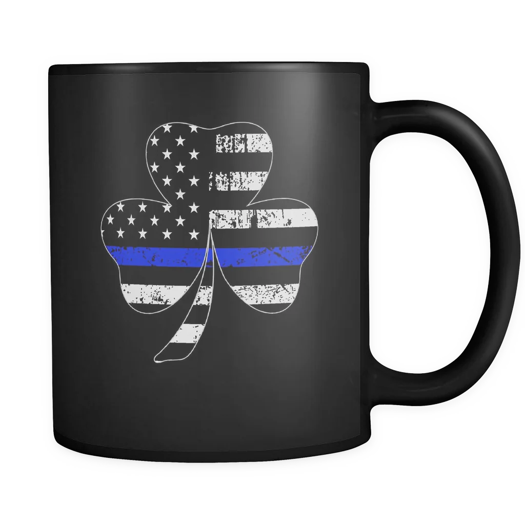 Shamrock Thin Blue Line Flag Mug - Image 2