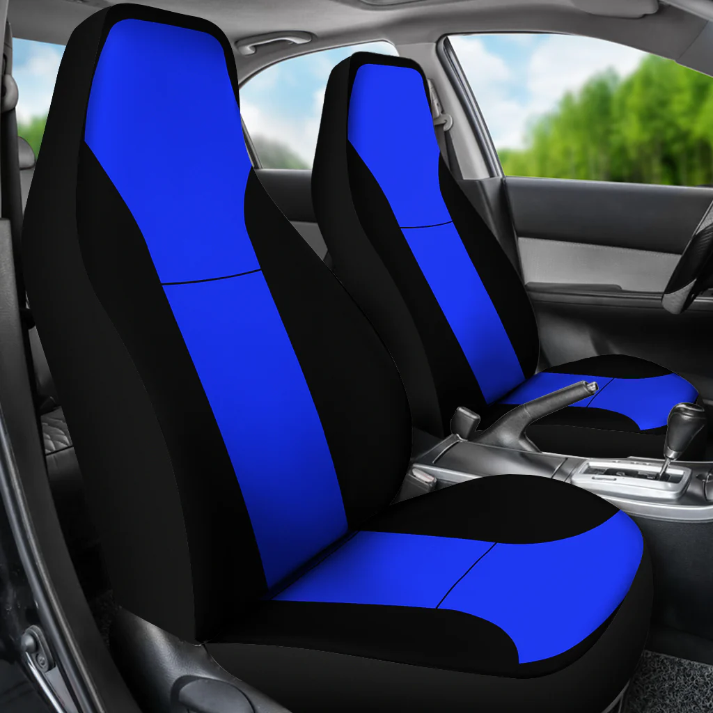 Stylish Thin Blue Line Car Seat Covers (Set of 2) - Image 3