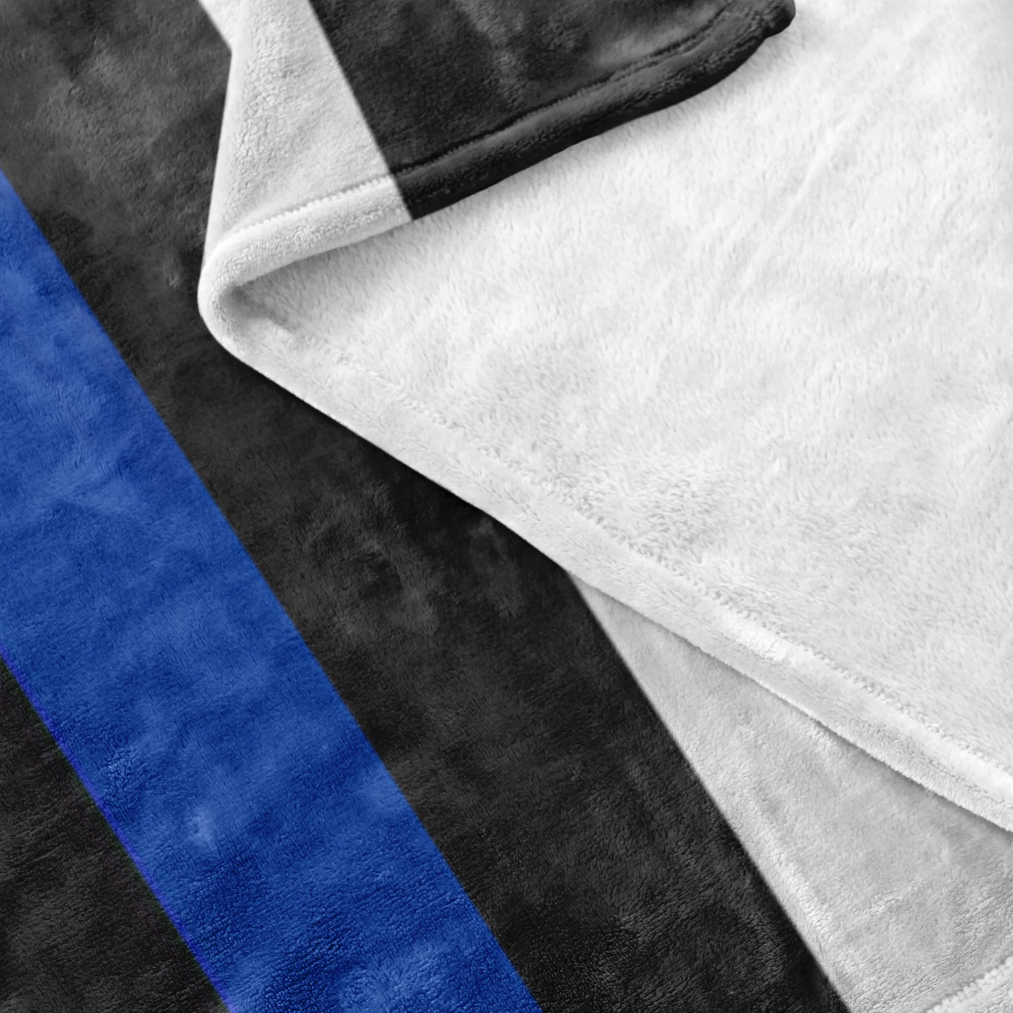 Thin Blue Line American Flag Blanket - Image 4