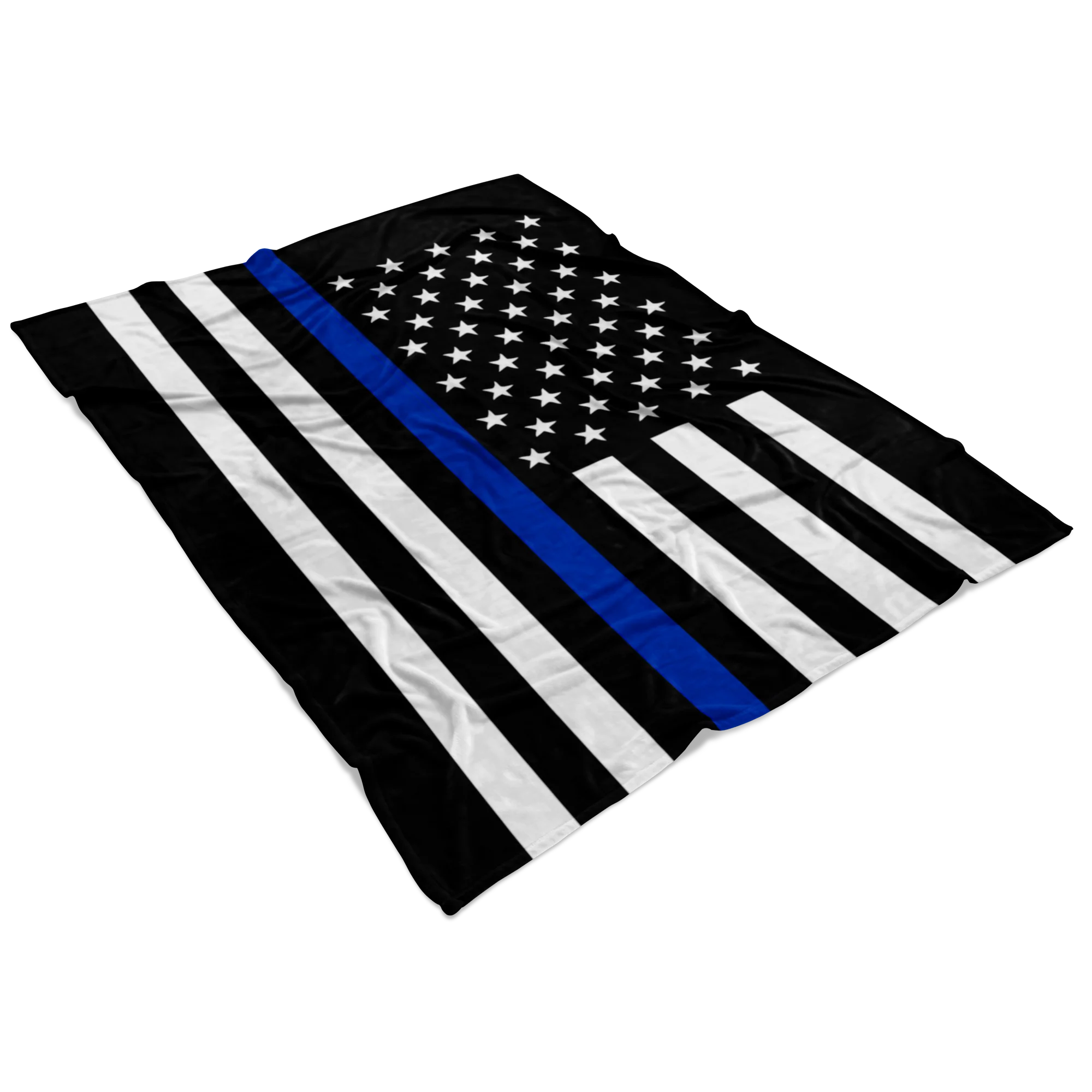 Thin Blue Line American Flag Blanket - Image 6