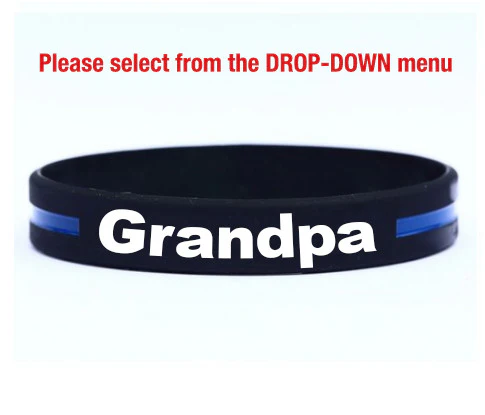 Thin blue line bracelets for mom, dad, wife, husband, son, daughter, brother, sister, grandpa, grandma, girlfriend, cousin –get the family pack & save - Image 10