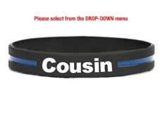 Thin blue line bracelets for mom, dad, wife, husband, son, daughter, brother, sister, grandpa, grandma, girlfriend, cousin –get the family pack & save - Image 13