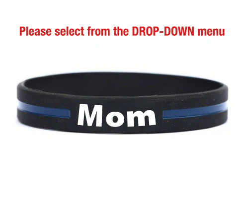 Thin blue line bracelets for mom, dad, wife, husband, son, daughter, brother, sister, grandpa, grandma, girlfriend, cousin –get the family pack & save - Image 3