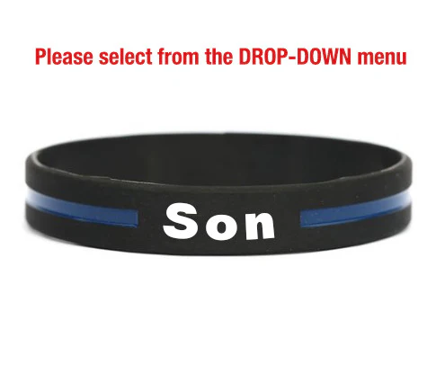 Thin blue line bracelets for mom, dad, wife, husband, son, daughter, brother, sister, grandpa, grandma, girlfriend, cousin –get the family pack & save - Image 5