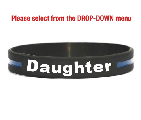 Thin blue line bracelets for mom, dad, wife, husband, son, daughter, brother, sister, grandpa, grandma, girlfriend, cousin –get the family pack & save - Image 6