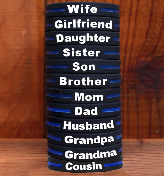 Thin blue line bracelets for mom, dad, wife, husband, son, daughter, brother, sister, grandpa, grandma, girlfriend, cousin –get the family pack & save - Image 8
