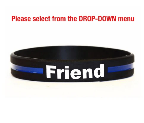 Thin Blue Line Silicone Relatives and Friend Bracelets for Aunt, Uncle, Niece, Nephew and Friend - Image 5