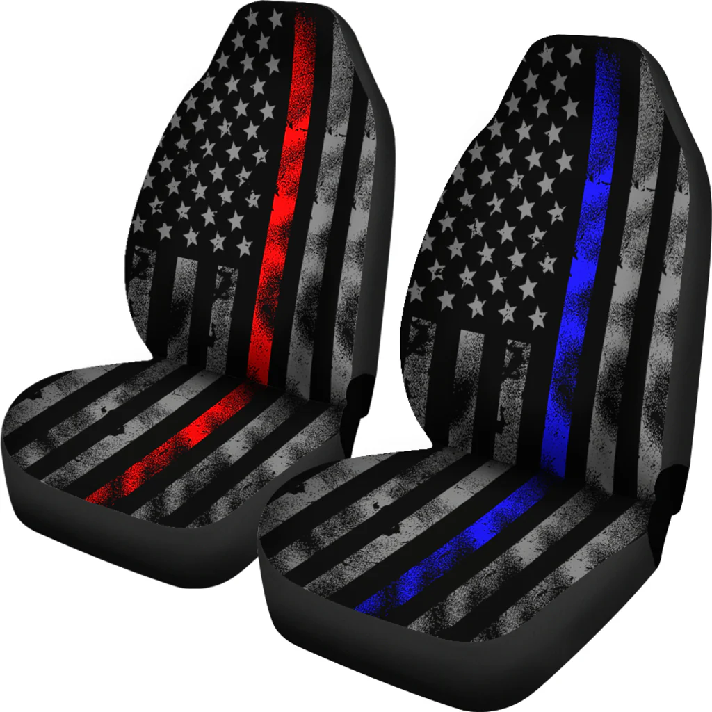 thin blue and red line car seats (SET OF 2) - Image 2