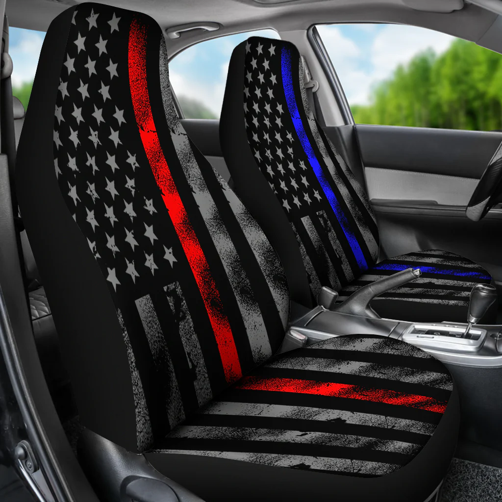 thin blue and red line car seats (SET OF 2) - Image 3