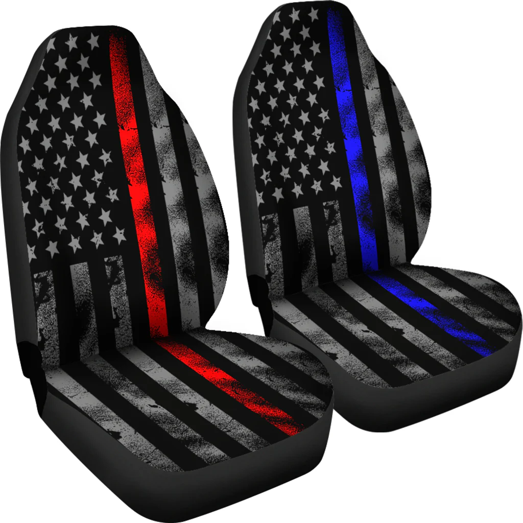 thin blue and red line car seats (SET OF 2) - Image 4
